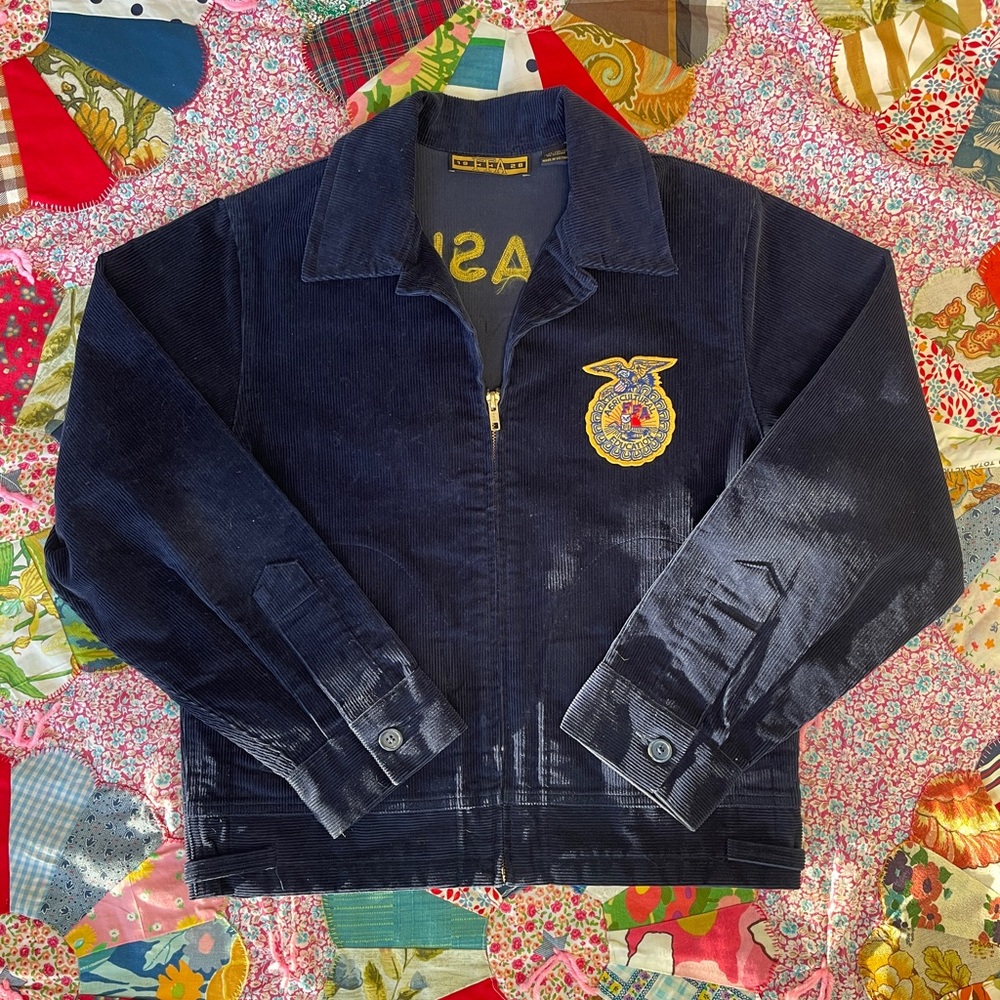 🍄SOLD🍄 Alaska FFA Agricultural Education corduroy zip jacket - Picture 2 of 5